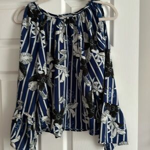 Cold shoulder long sleeve blouse